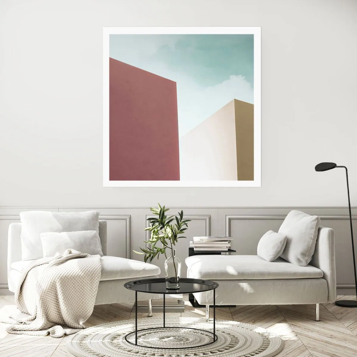 Affisch - Geometri av en solig sommar - 50x50 cm