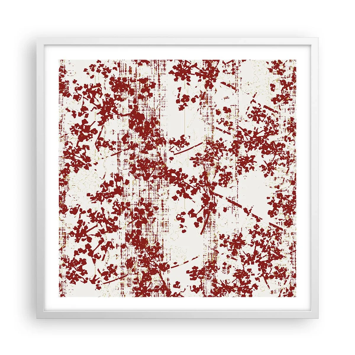 Affisch i vit ram - Som en gammal percale - 60x60 cm