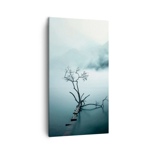Canvastavla - Bild på duk - Ut ur vatten och dimma - 45x80 cm