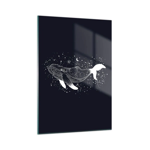 Glastavla - Bild på glas - I universumets hav - 50x70 cm