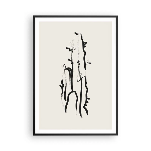Affisch i svart ram - Blommande ört - 70x100 cm