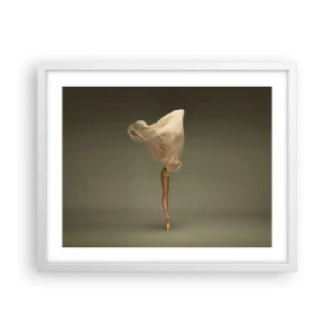 Affisch i vit ram - Den lyfter snart - 50x40 cm