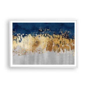 Affisch i vit ram - Modern komposition med blixt - 100x70 cm