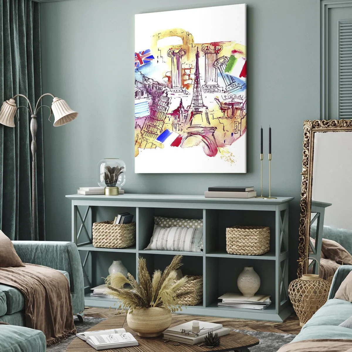 Canvastavla - Bild på duk - Europeisk turné - 55x100 cm