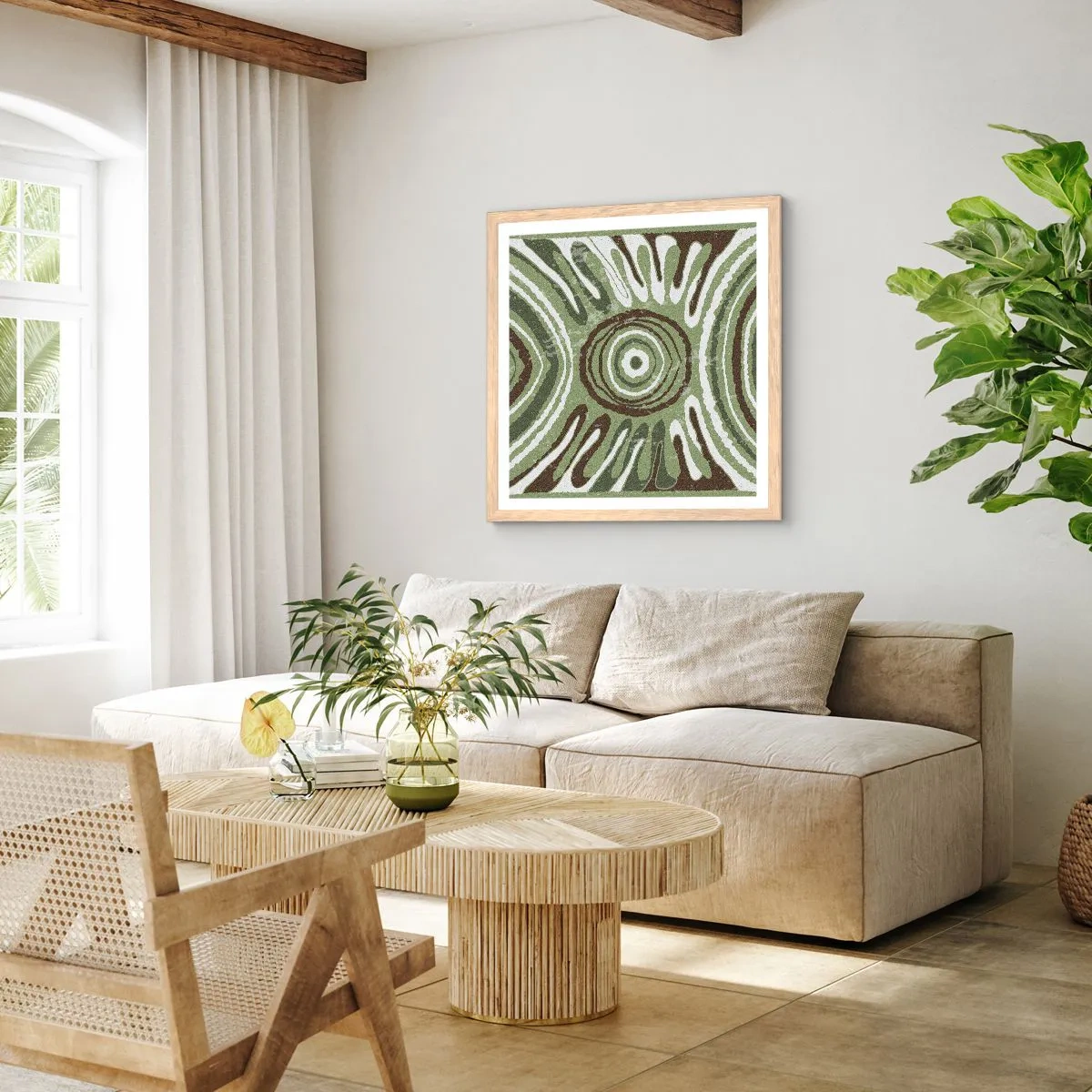 Affisch i ram av ljusek - Explosion av känslor - 50x50 cm