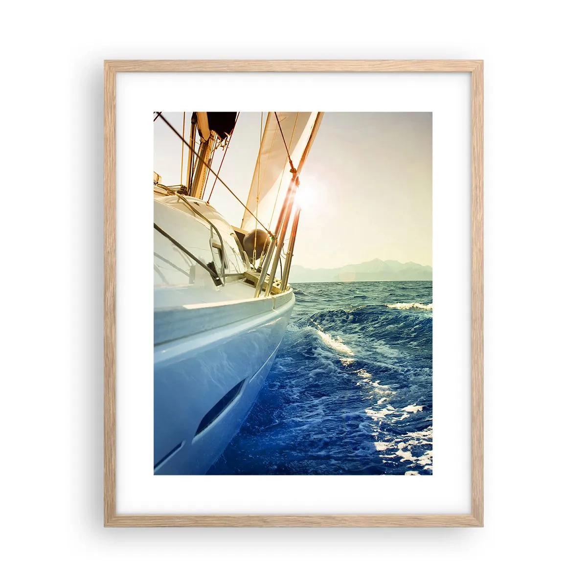 Affisch i ram av ljusek - Mot äventyret - 40x50 cm