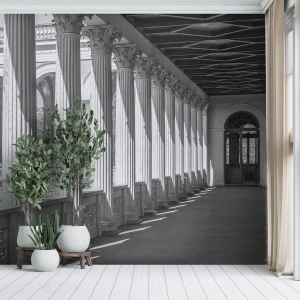 Fototapet på mått Premium Canvas - Solig arkad - Kolumner, Arkitektur, Klassisk