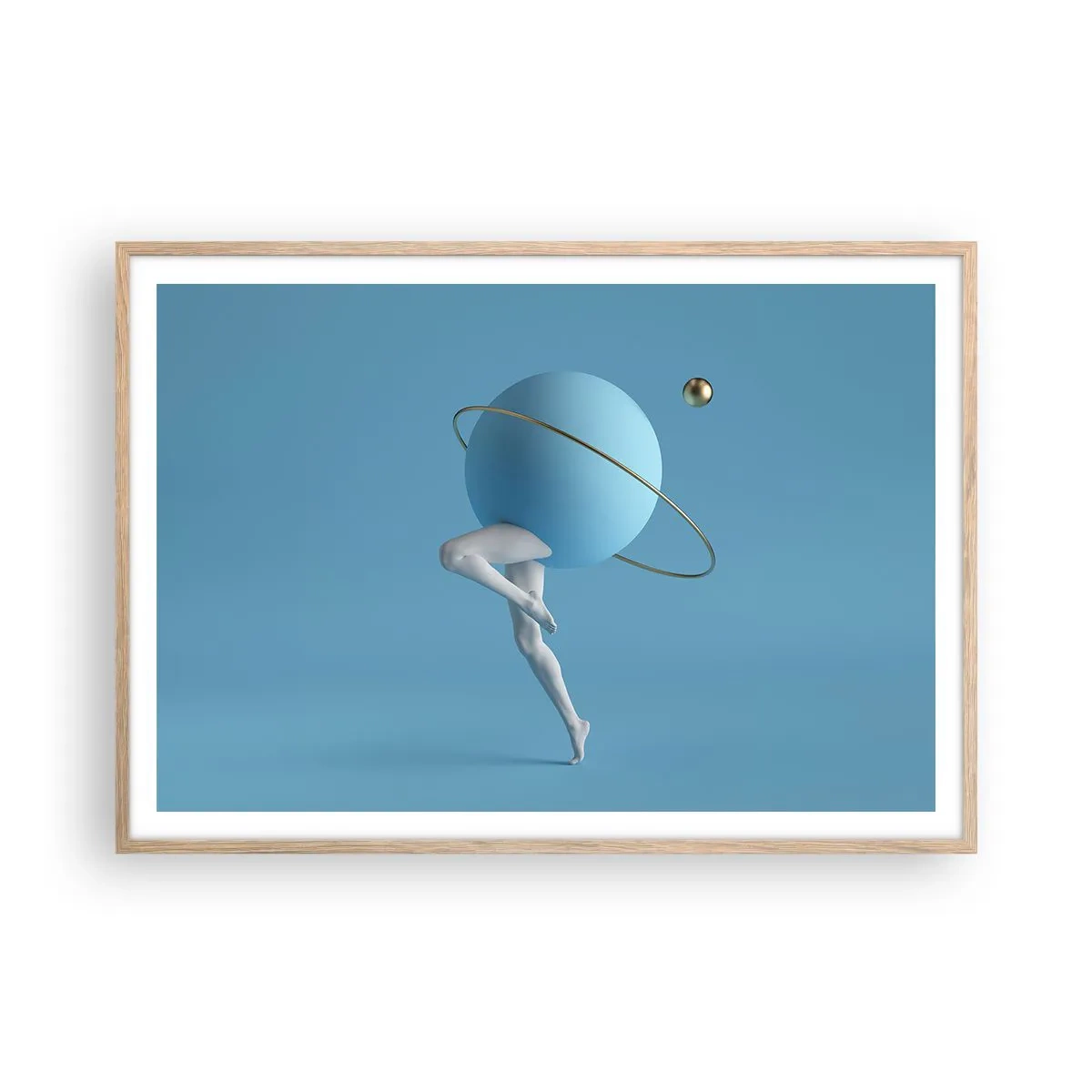 Affisch i ram av ljusek - Och planeterna blir galna - 100x70 cm