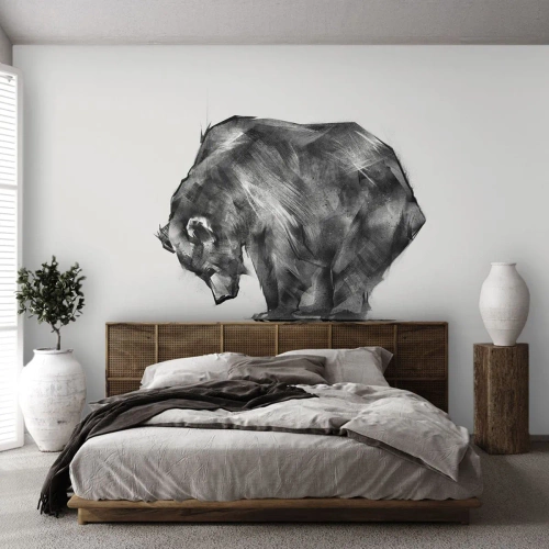 Fototapet Premium Canvas - Roligt att se någon närstående - Abstraktion, Isbjörn, Natur - 100x70 cm