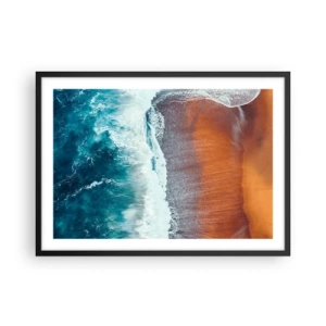 Affisch i svart ram - En touch av havet - 70x50 cm