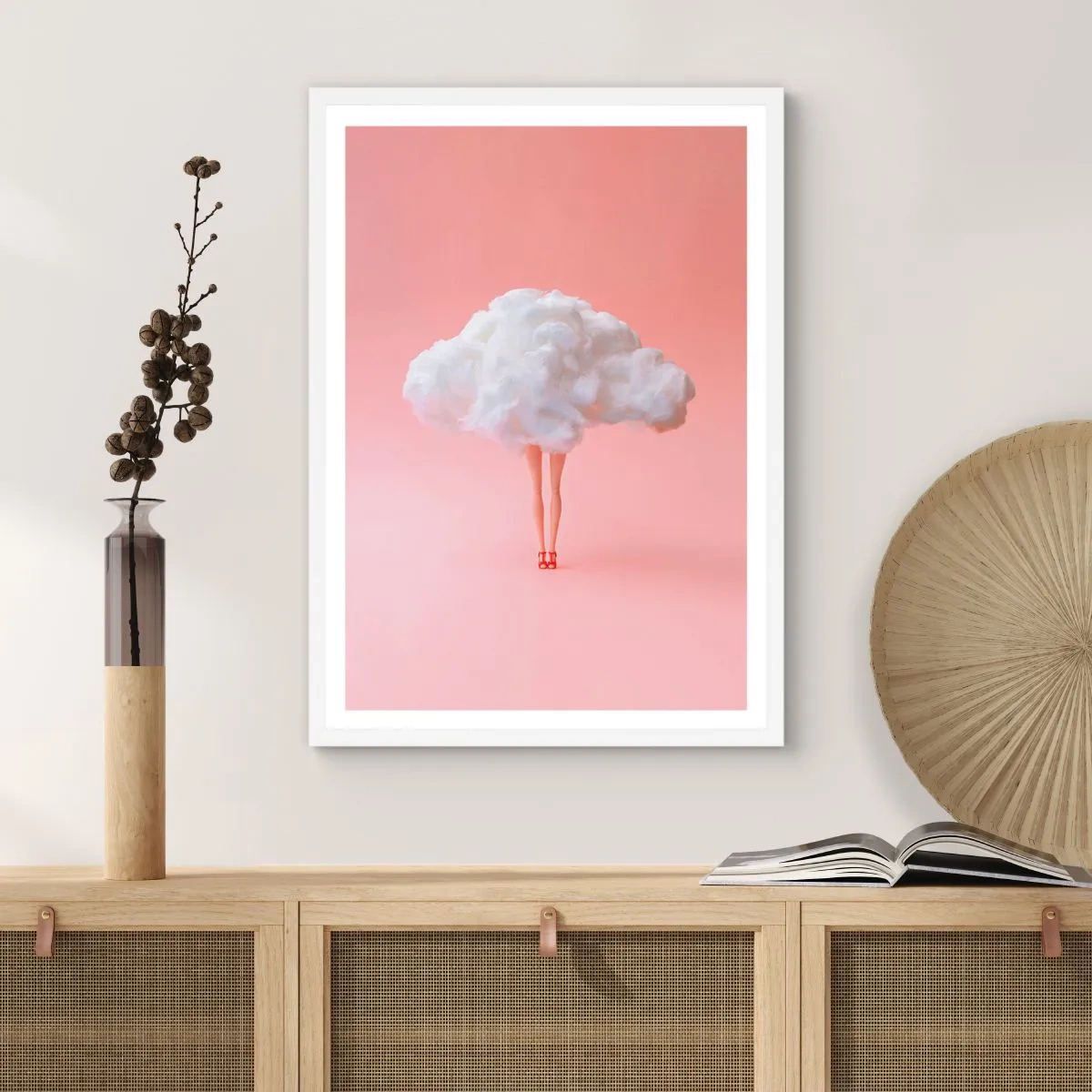 Affisch i vit ram - Söt utfästelse - 70x100 cm