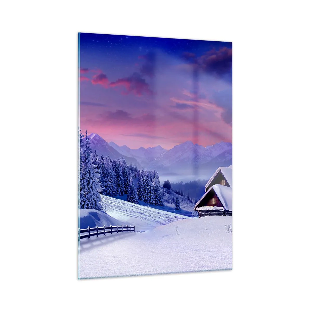 Glastavla - Bild på glas - Silla natt - 50x70 cm