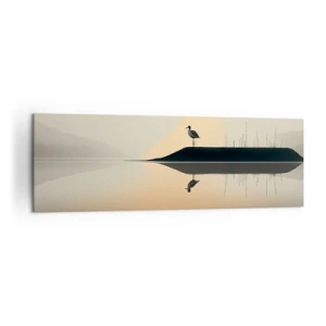 Canvastavla - Bild på duk - Herre på sjön - 160x50 cm