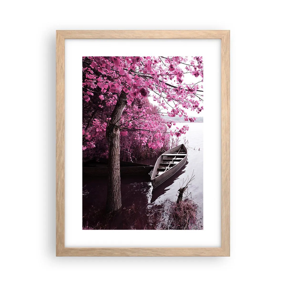 Affisch i ram av ljusek - I rosa tystnad - 30x40 cm