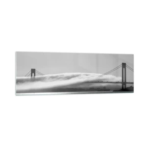 Glastavla - Bild på glas - Passera Golden Gate - 160x50 cm
