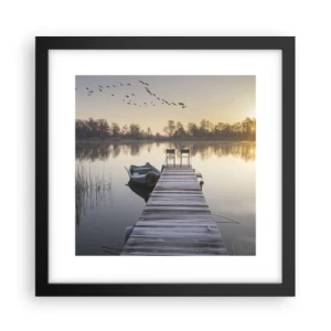 Affisch i svart ram - Kommer tillbaka om en viss tid - 30x30 cm