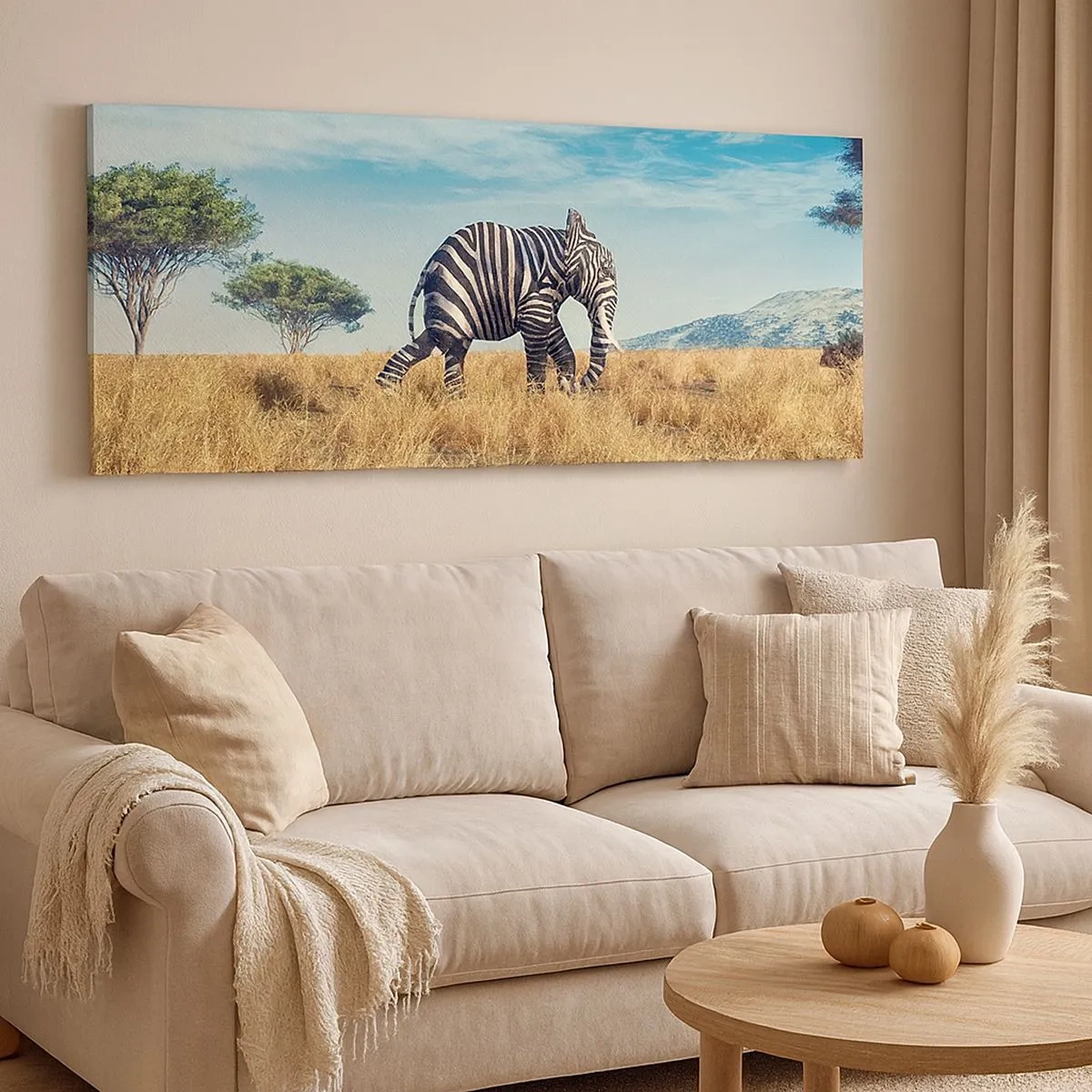 Canvastavla - Bild på duk - Grått är ute - 100x40 cm