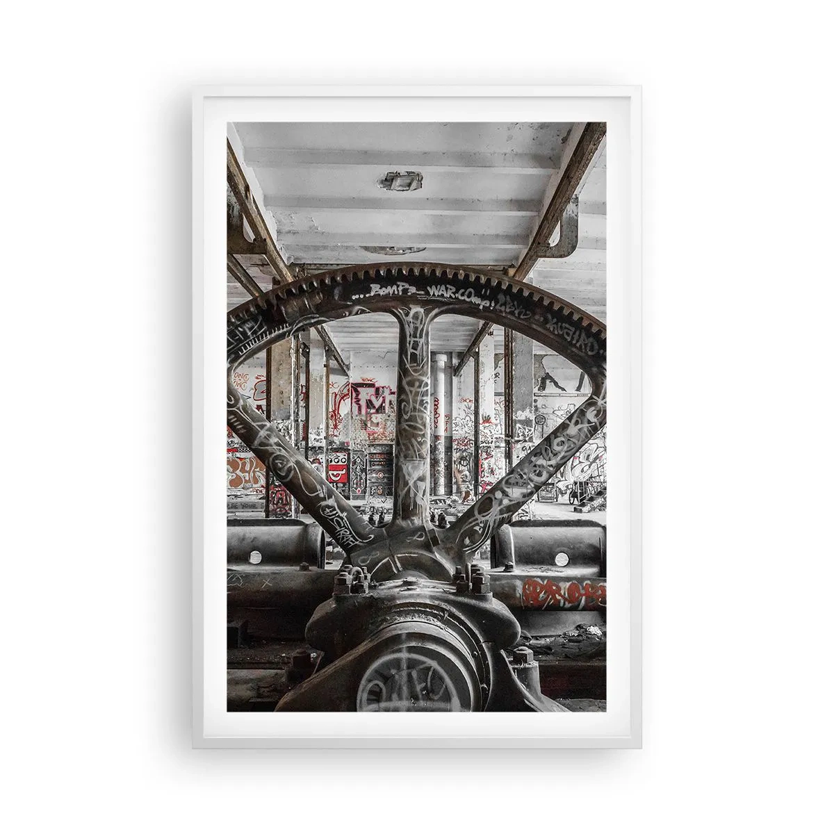 Affisch i vit ram - Fabrikens hemliga liv - 61x91 cm