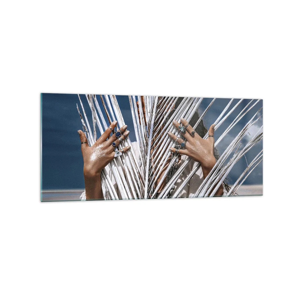 Glastavla - Bild på glas - Schamanens flickvän? - 120x50 cm