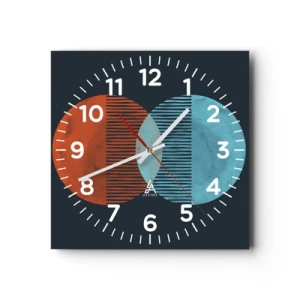 Väggklocka - Klocka på glas - Astronomisk fantasi - 40x40 cm