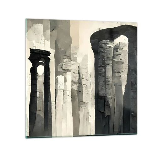 Glastavla - Bild på glas - Antikens majestät - 50x50 cm