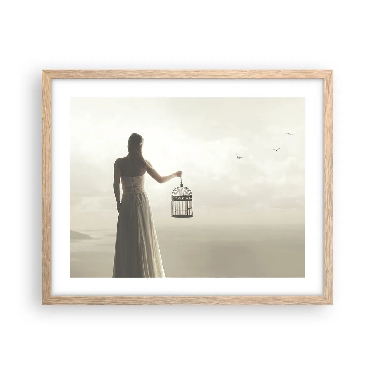 Affisch i ram av ljusek - Var fri - 50x40 cm