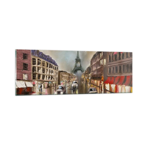 Glastavla - Bild på glas - Det är bara tornet som räknas - 90x30 cm
