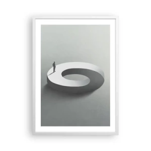 Affisch i vit ram - Och försök att vara klok - 50x70 cm