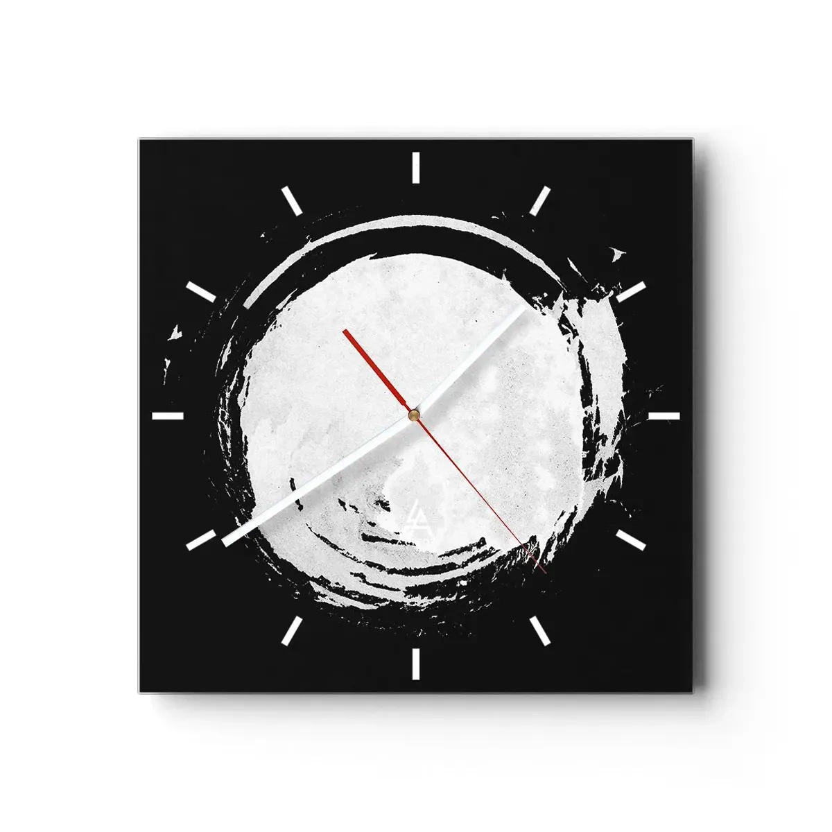 Väggklocka - Klocka på glas - Den goda vägen ut - 30x30 cm