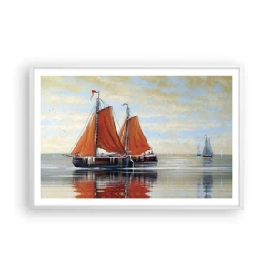 Affisch i vit ram - Hej, segla seglaren… - 91x61 cm