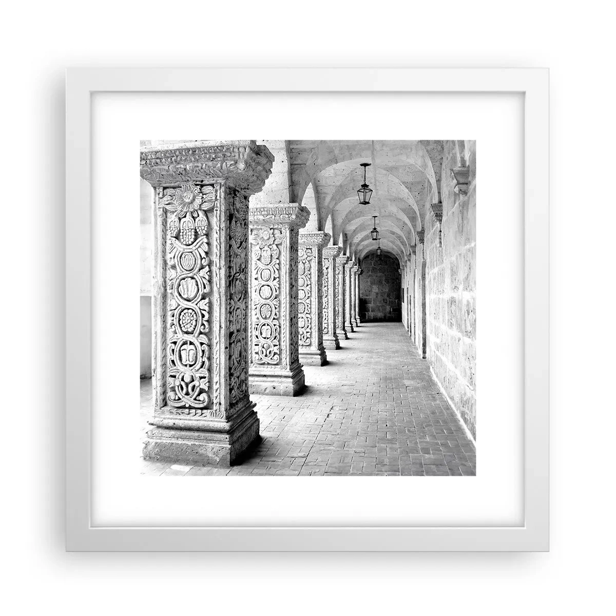 Affisch i vit ram - Och vart tar det vägen? - 30x30 cm