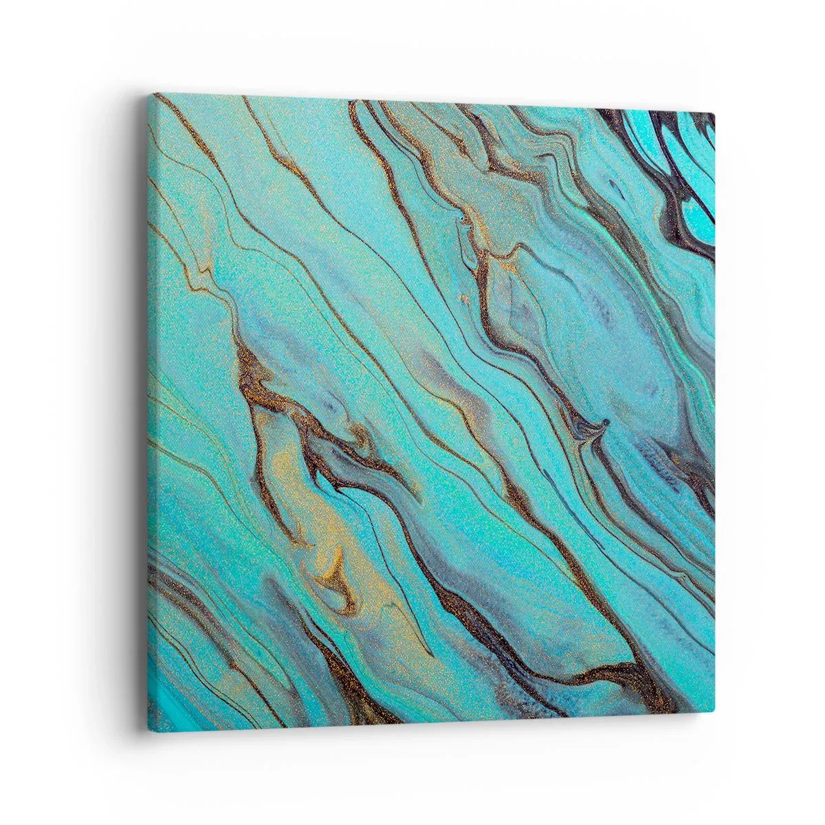 Canvastavla - Bild på duk - Turkost tidvatten - 40x40 cm