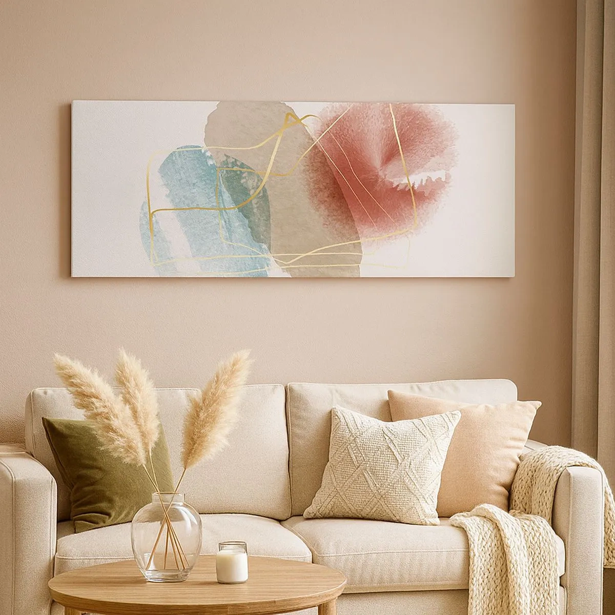 Canvastavla - Bild på duk - Rummets pärlor - 100x40 cm