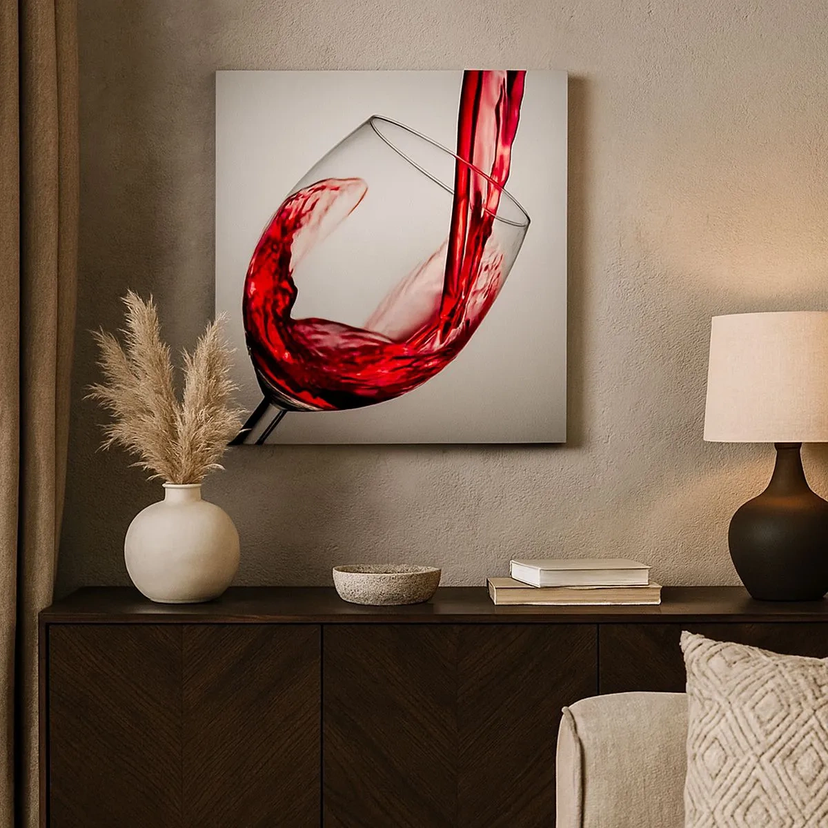 Canvastavla - Bild på duk - Färg - rörelse - ljud - 30x30 cm