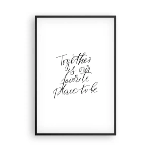 Affisch i svart ram - Känner du också det? - 61x91 cm