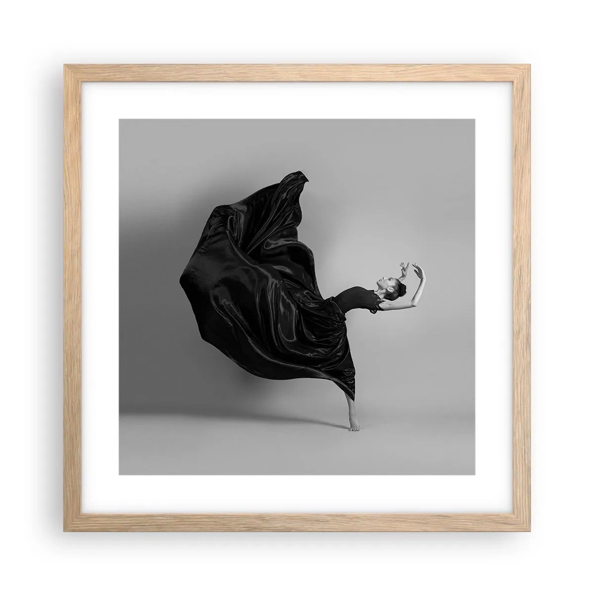 Affisch i ram av ljusek - Bevingad av musiken - 40x40 cm