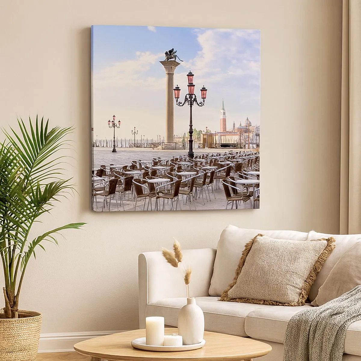 Canvastavla - Bild på duk - Välkommen, allt är färdigt - 30x30 cm