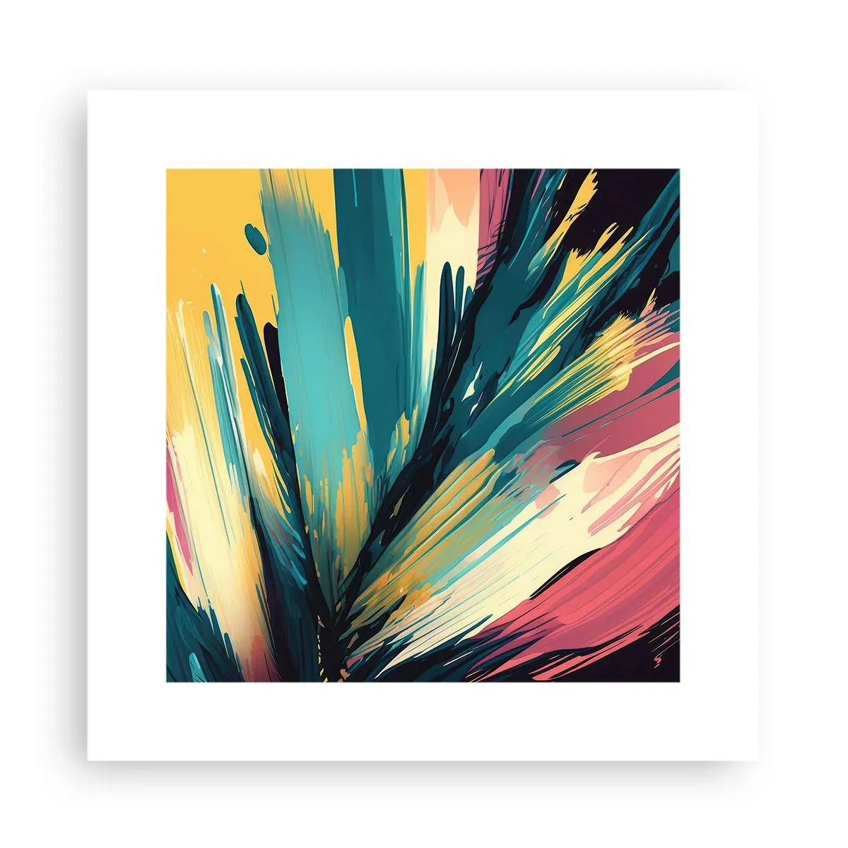Affisch - Komposition - en explosion av glädje - 30x30 cm