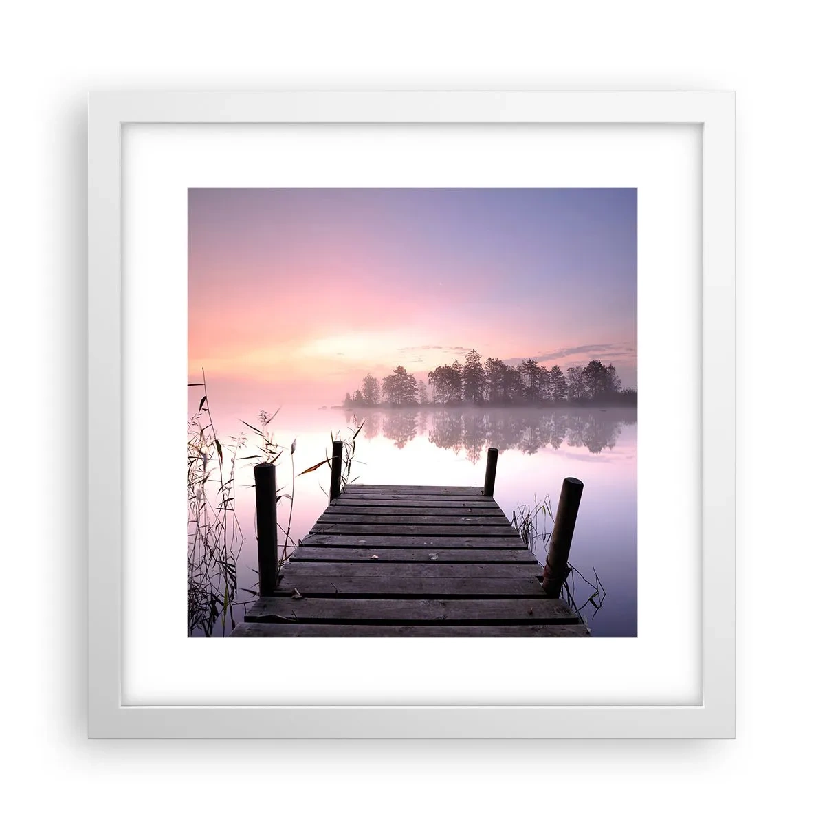 Affisch i vit ram - Ur liljedimman... - 30x30 cm