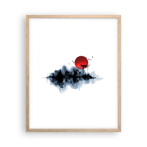 Affisch i ram av ljusek - Japansk utsikt - 40x50 cm