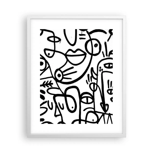 Affisch i vit ram - Ansikten och hägringar - 40x50 cm