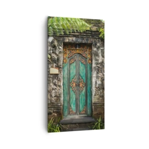 Canvastavla - Bild på duk - Dörren till exotiska världen - 55x100 cm