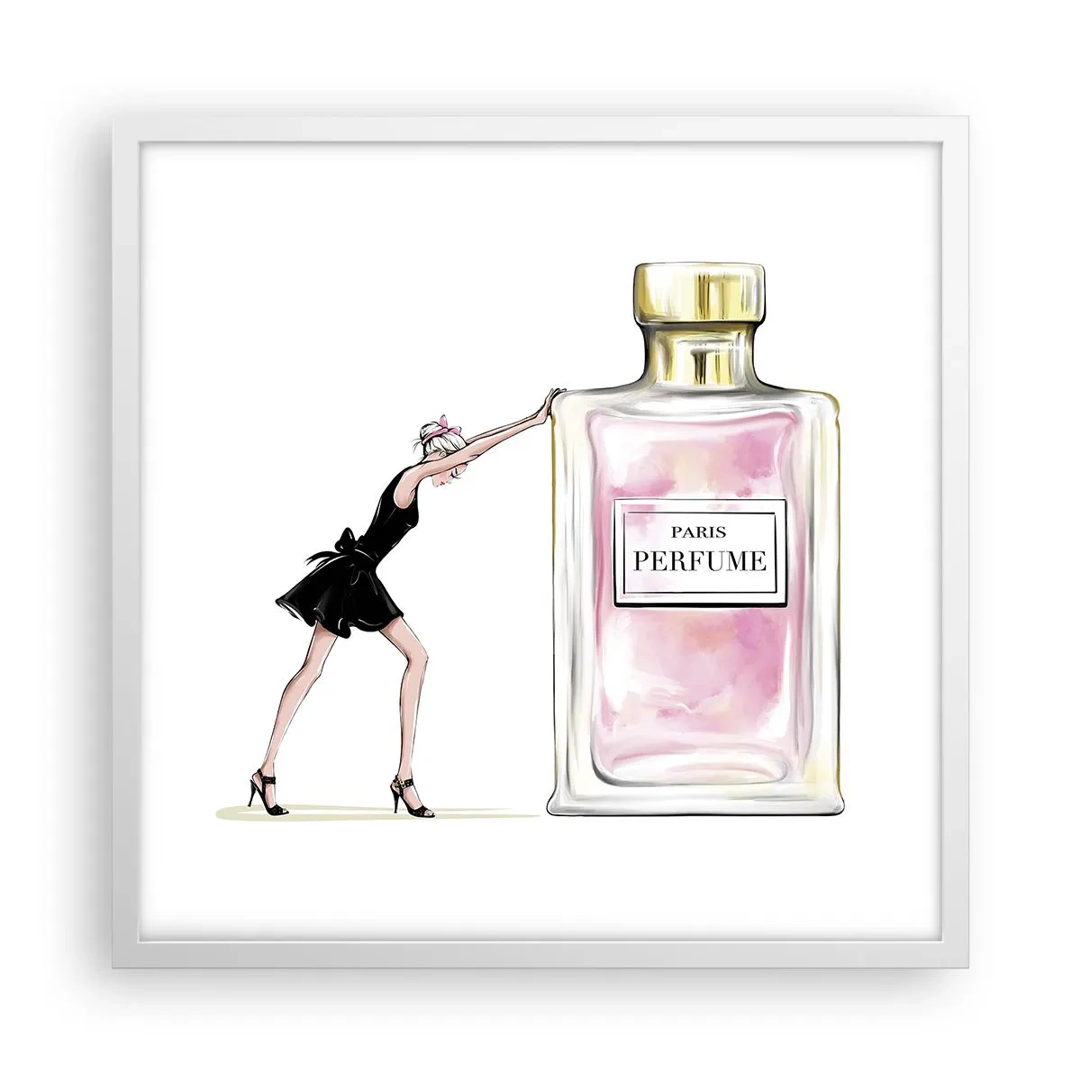 Affisch i vit ram - Kvinnlighetens kärna - 50x50 cm