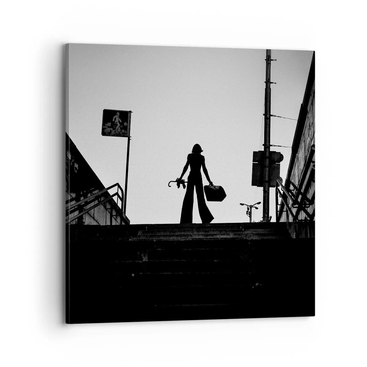 Canvastavla - Bild på duk - Stadsvandring - 70x70 cm