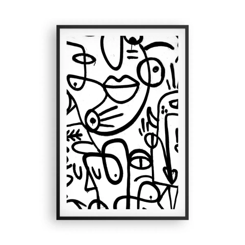 Affisch i svart ram - Ansikten och hägringar - 61x91 cm