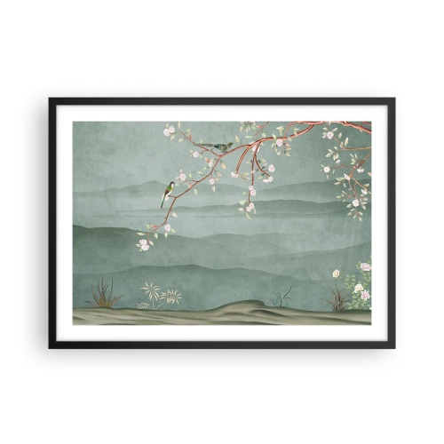 Affisch i svart ram - Vår, ah, det är du - 70x50 cm