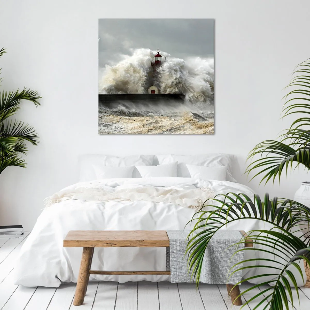 Canvastavla - Bild på duk - Havets ilska - 30x30 cm