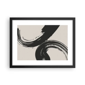 Affisch i svart ram - Svepande och cirkulärt - 40x30 cm
