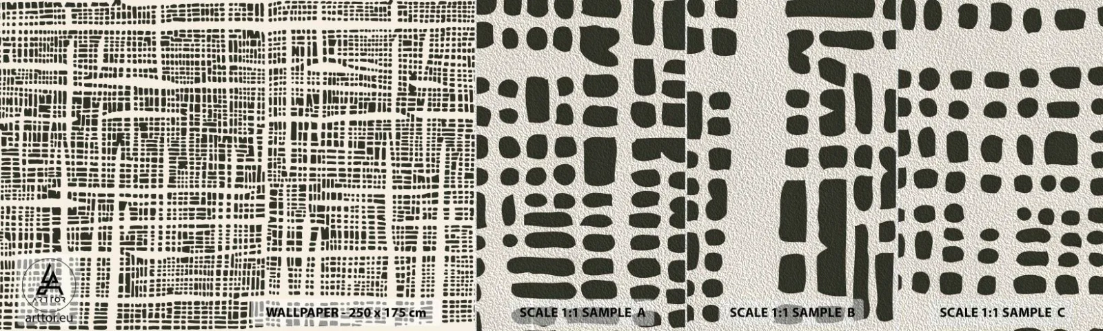 Provbit av fototapet Premium Sand - Vävd komposition - Abstraktion, Grafik, Bit - 100x30 cm