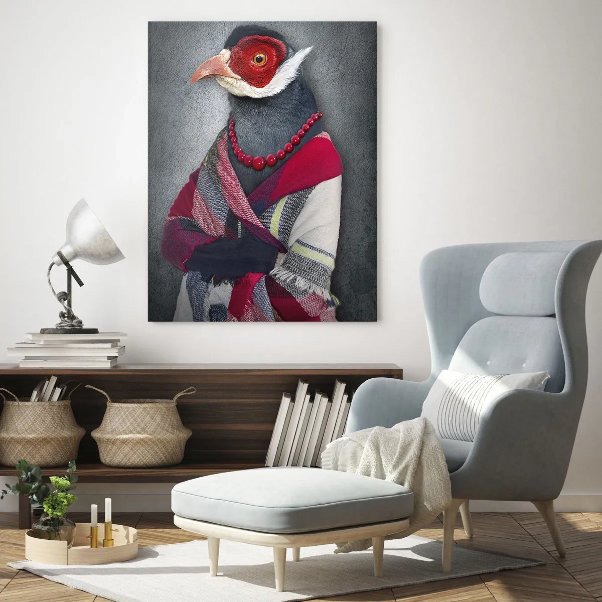Glastavla - Bild på glas - Vad gör jag här?! - 50x70 cm